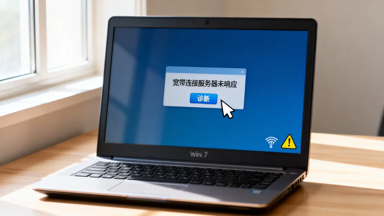 win7怎么连接不上宽带连接服务器未响应，宽带连接服务器未响应如何解决？