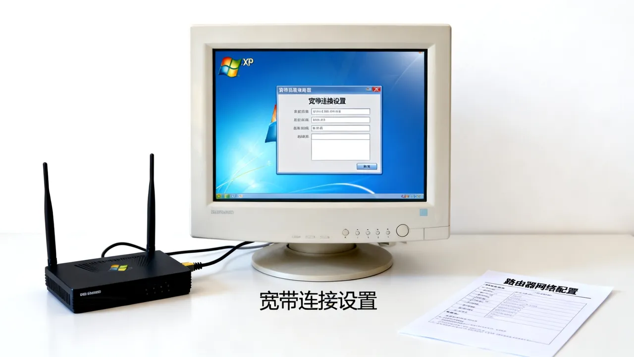 xp系统连路由器怎么设置宽带连接，路由器连接网络需要服务器吗