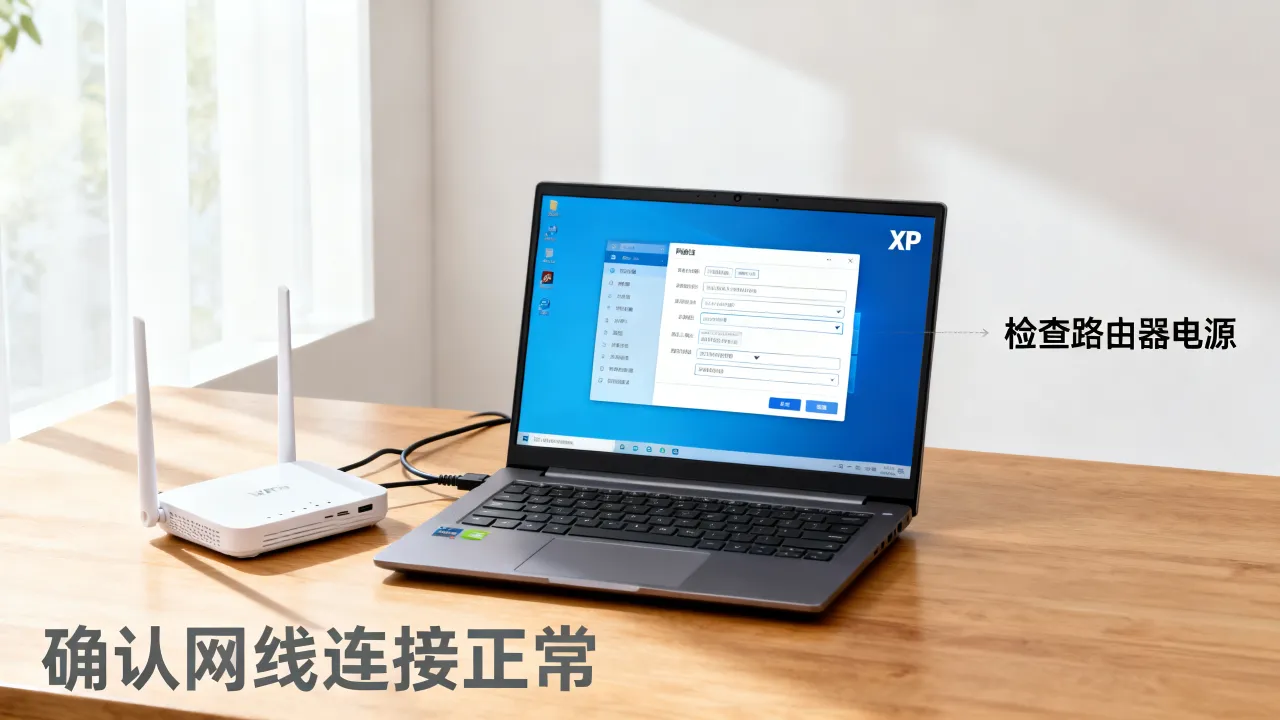 XP怎么连路由器上网，连不上网络服务器怎么办