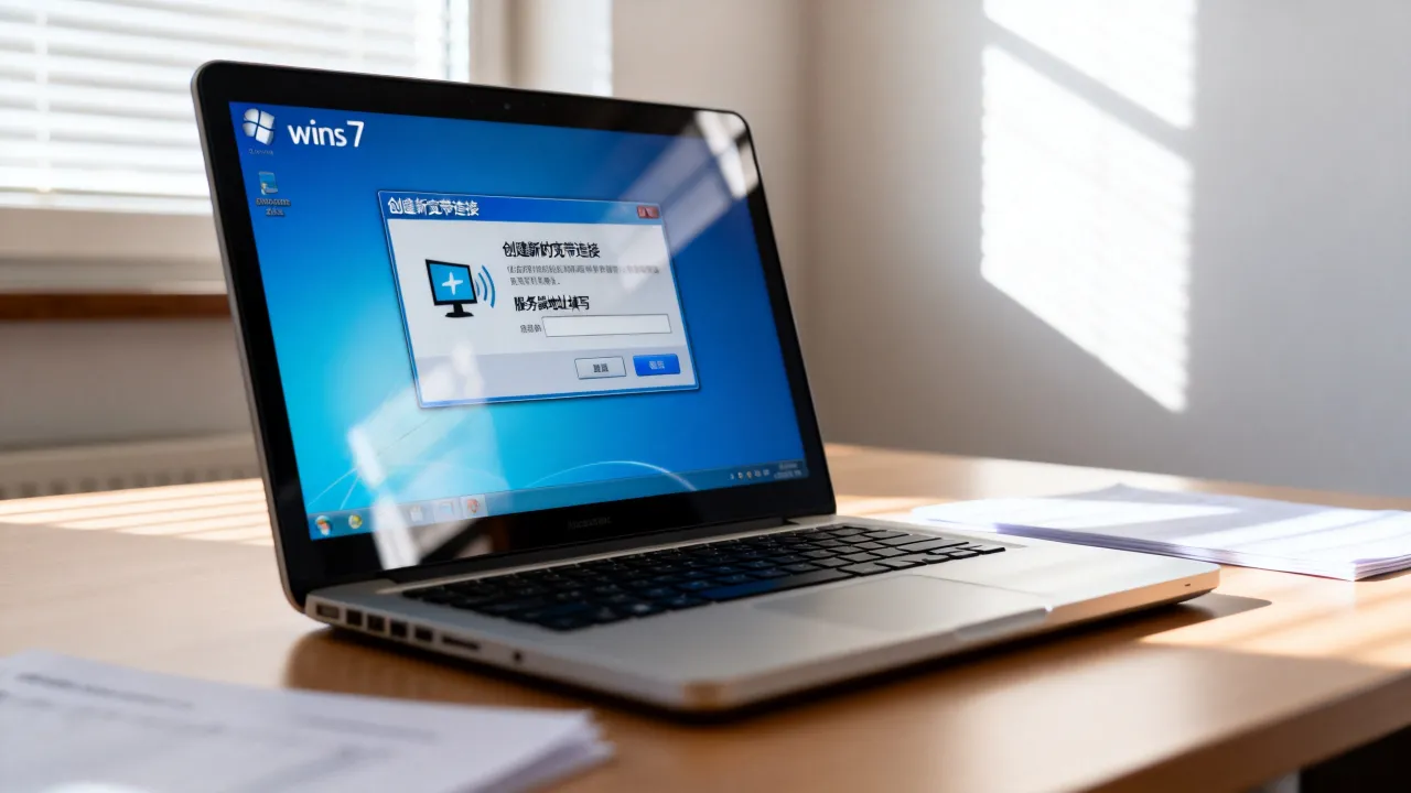 win7怎么创建新的宽带连接服务器地址，服务器地址怎么填