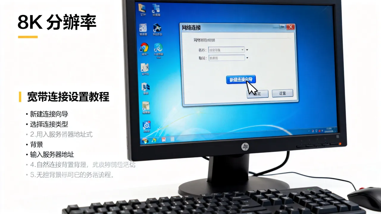 xp系统怎么创建新的宽带连接服务器地址？，xp宽带连接设置教程