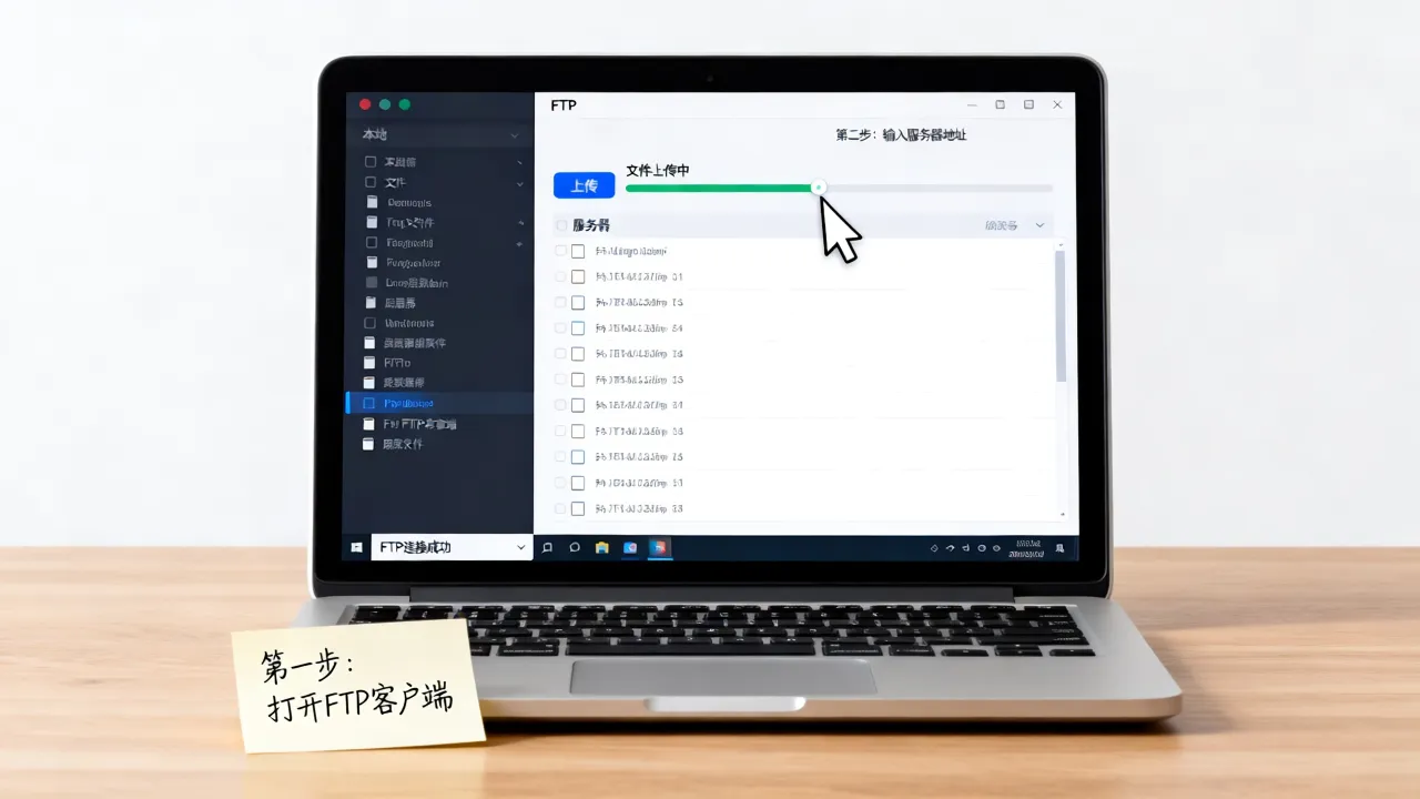 怎么在ftp服务器上提交文件？FTP文件上传操作步骤。