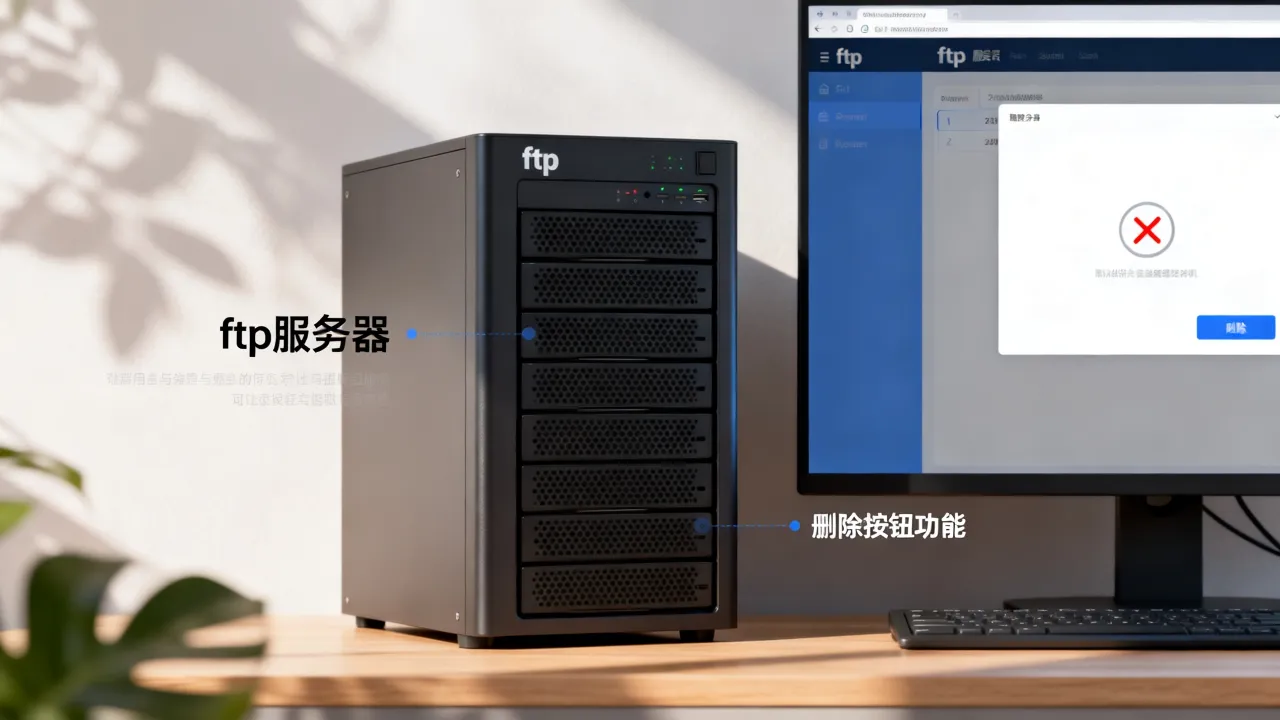 ftp服务器是什么意思呢，删除按钮的功能作用是什么？