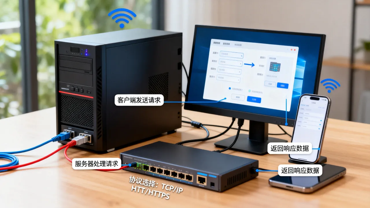服务器和客户端通信过程是什么？通信协议怎么选择？