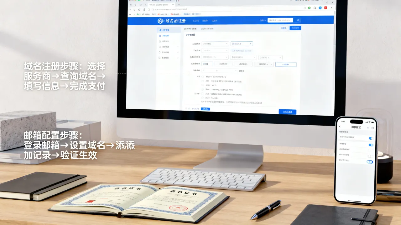 域名怎么注册？域名邮箱怎么配置？新手必看指南