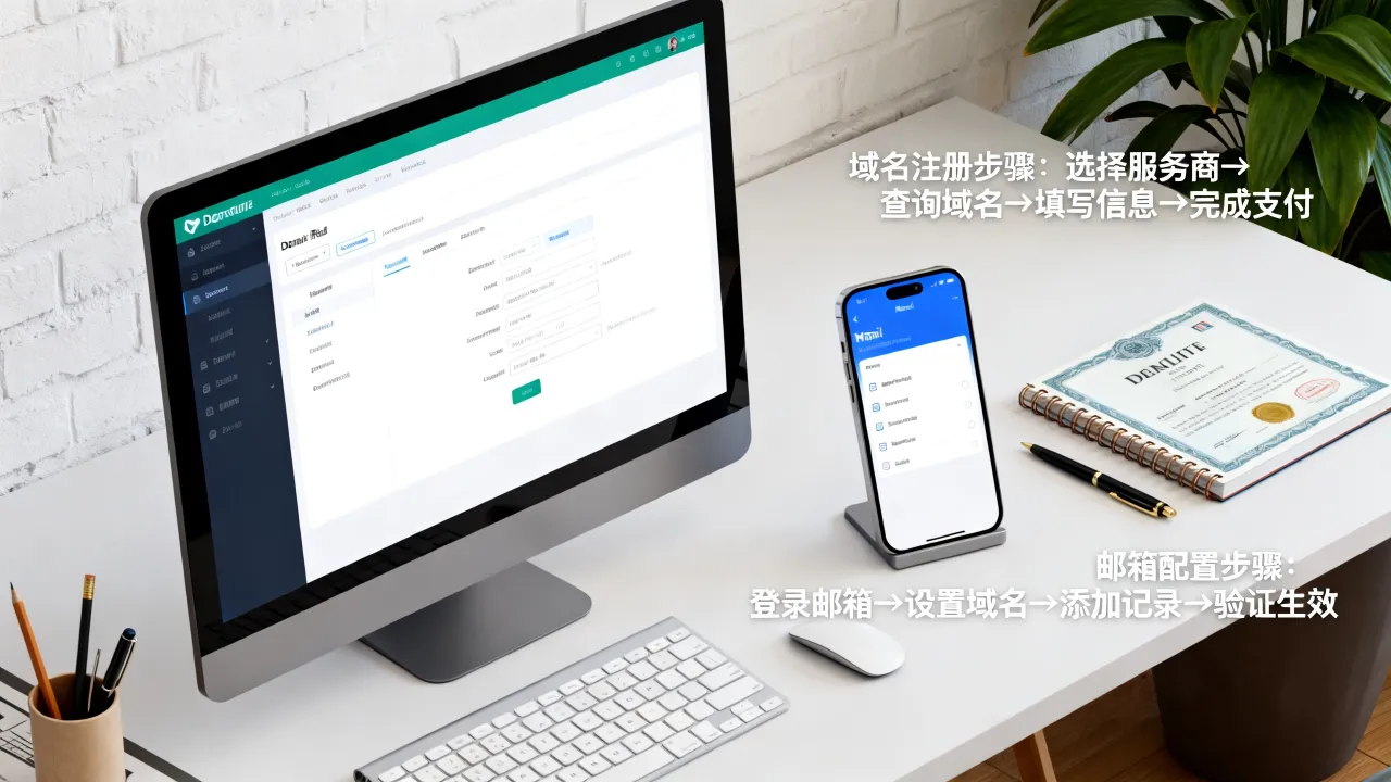 域名怎么注册？域名邮箱怎么配置？新手必看指南