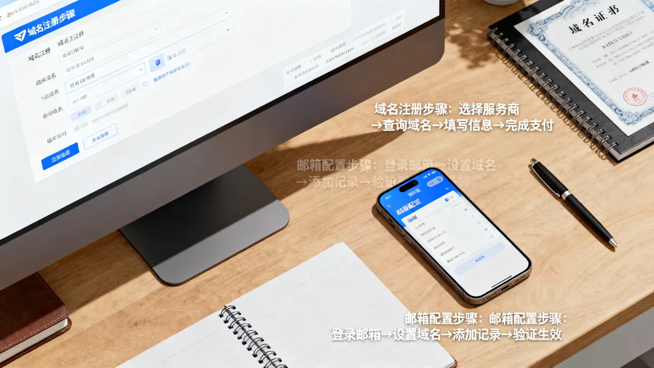 域名怎么注册？域名邮箱怎么配置？新手必看指南