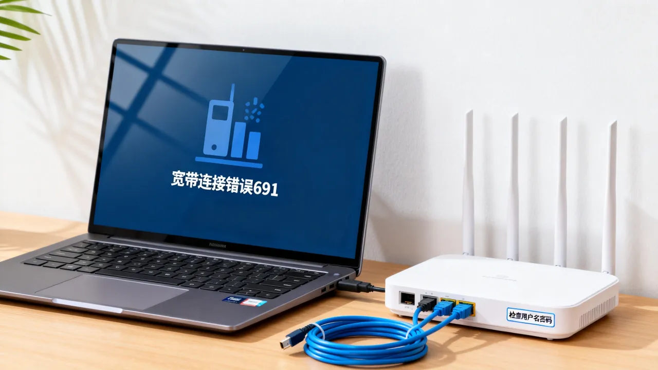 未能找到pppoe服务器是为什么，宽带连接错误691怎么解决