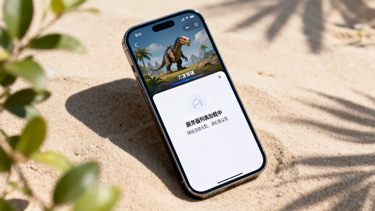 方舟手游ios为什么看不到服务器，连接失败怎么解决？