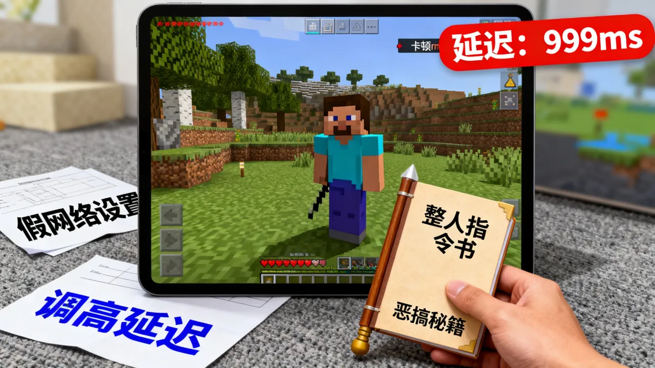 我的世界服务器网速太差怎么恶搞？，MC服务器延迟高整人秘籍