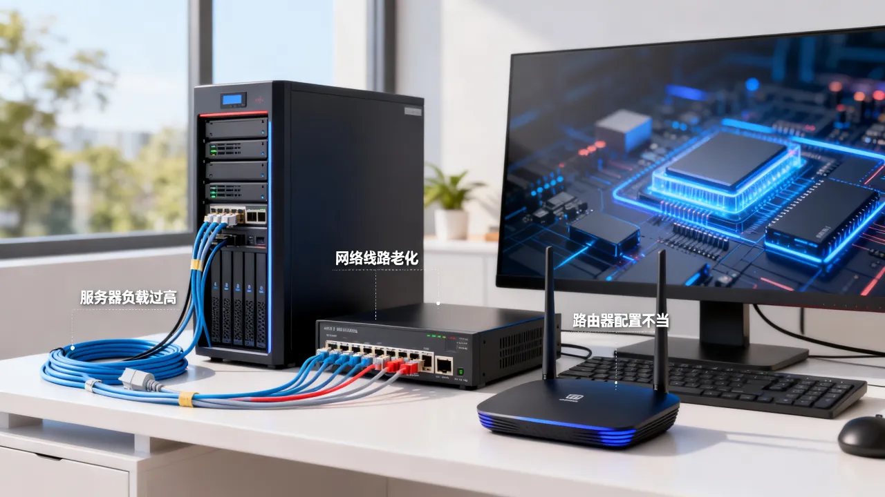 宽带服务器延迟高是什么原因？宽带延迟高怎么解决