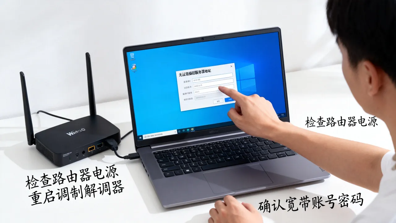 win10宽带连接无法连接服务器地址怎么办，连不上是什么原因