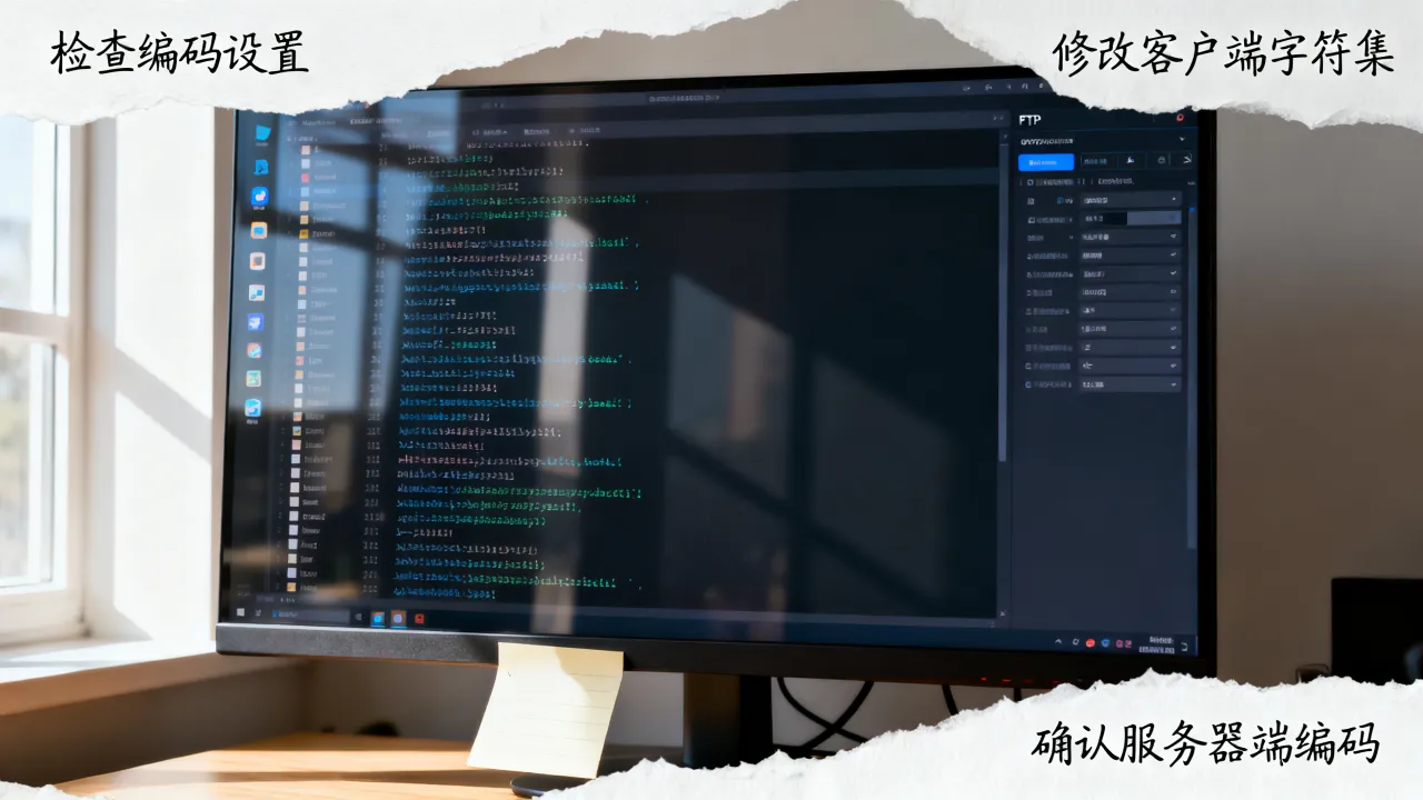 FTP目录乱码怎么解决，登陆FTP服务器文件显示乱码怎么办