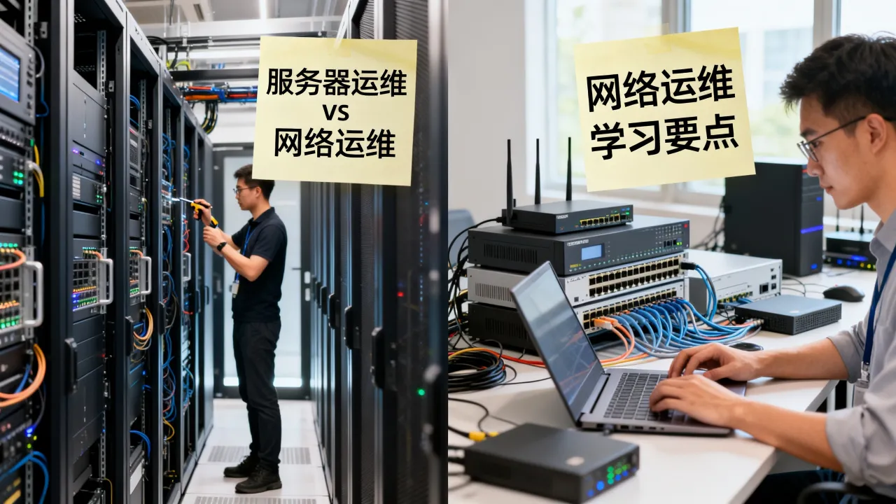 服务器运维和网络运维有什么区别？，网络运维需要学什么