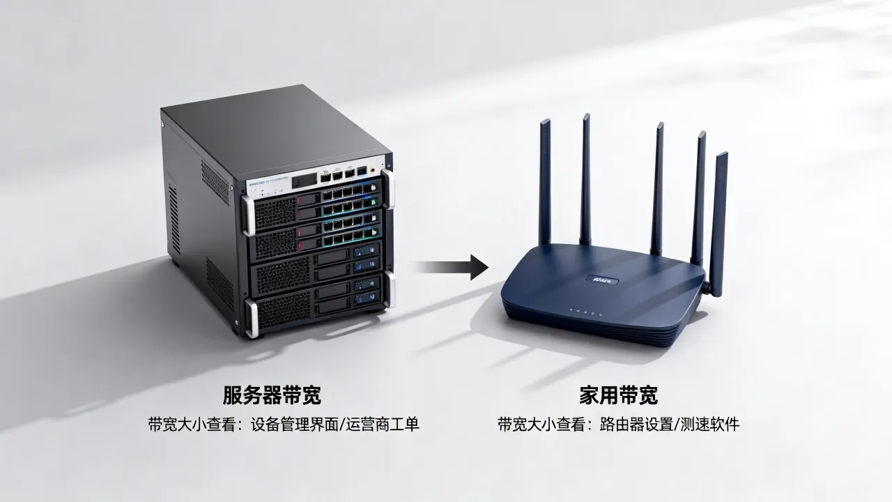 服务器带宽和家用宽带有什么区别？哪个更快，如何选择，带宽大小怎么看