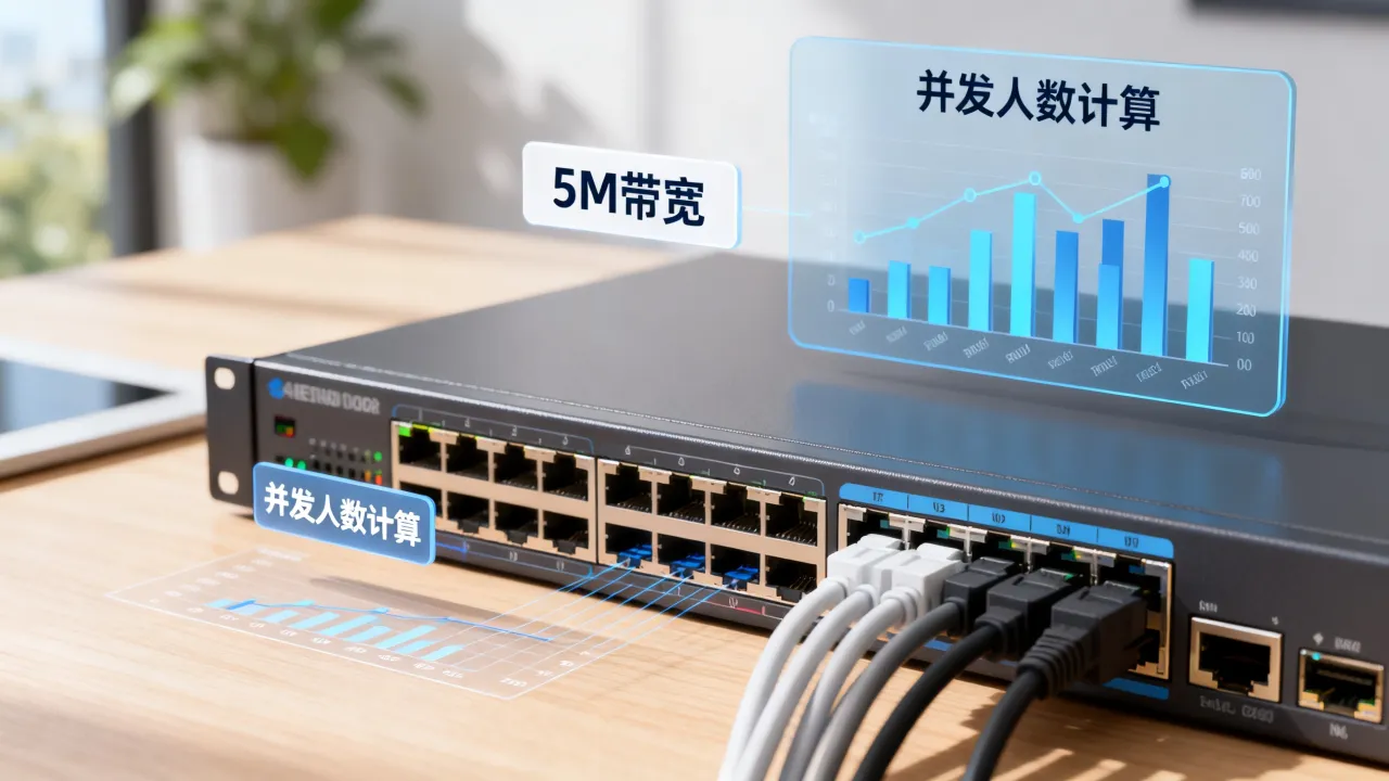 服务器5m宽带可以同时多少人，5m带宽并发人数怎么算