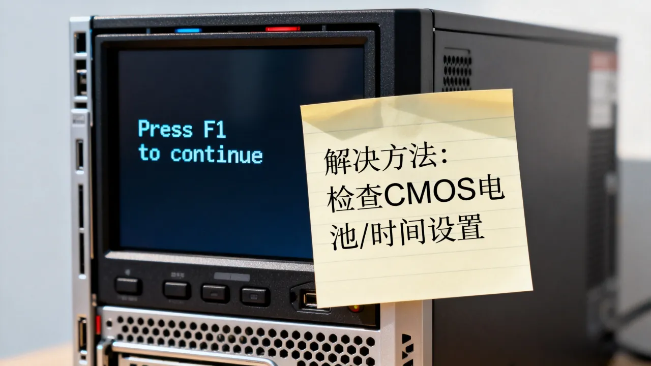 服务器为什么进系统要按F1，开机按F1怎么解决？