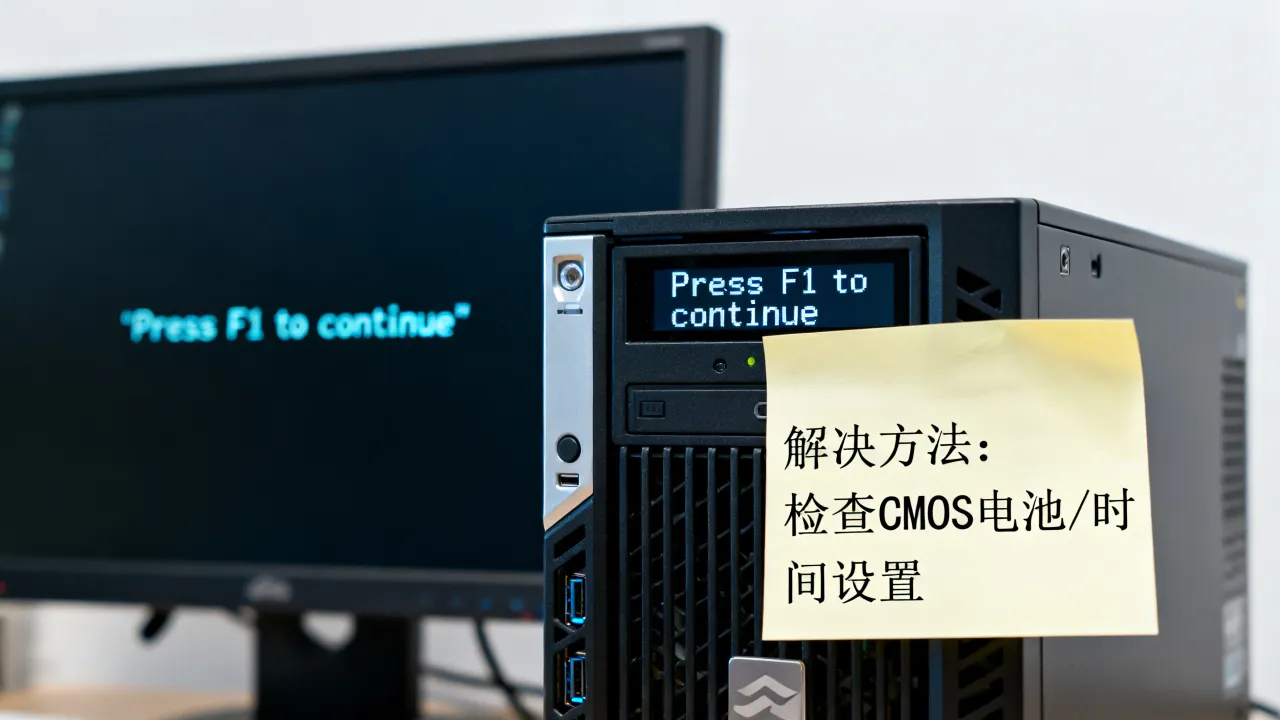 服务器为什么进系统要按F1，开机按F1怎么解决？