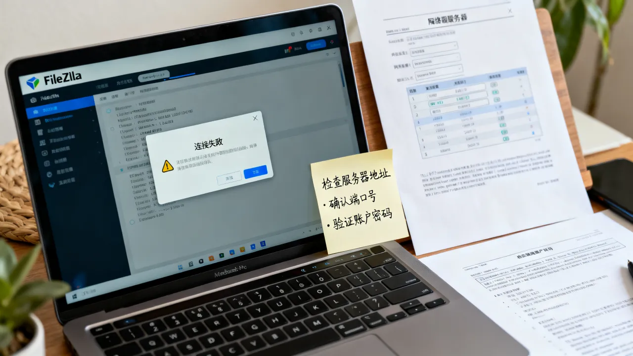 为什么用fz连接不到服务器，FileZilla连接不上服务器怎么解决
